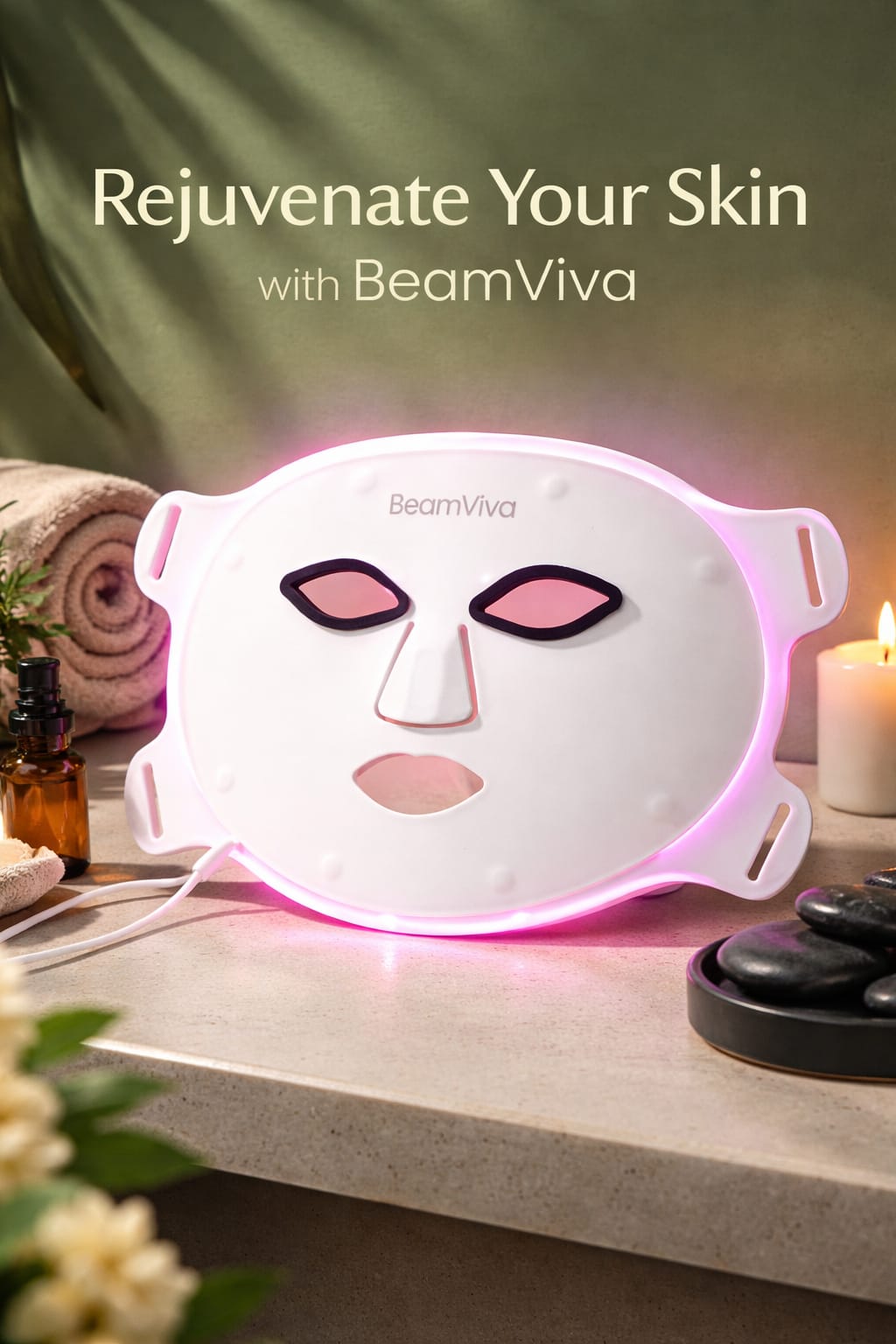 4-in-1 LED Light Therapy Face Mask Spa-Quality Skin Rejuvenation at Home