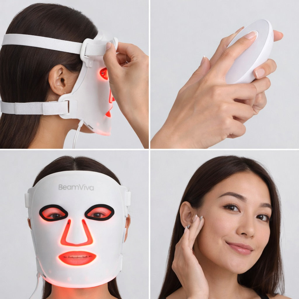 4-in-1 LED Light Therapy Face Mask Spa-Quality Skin Rejuvenation at Home