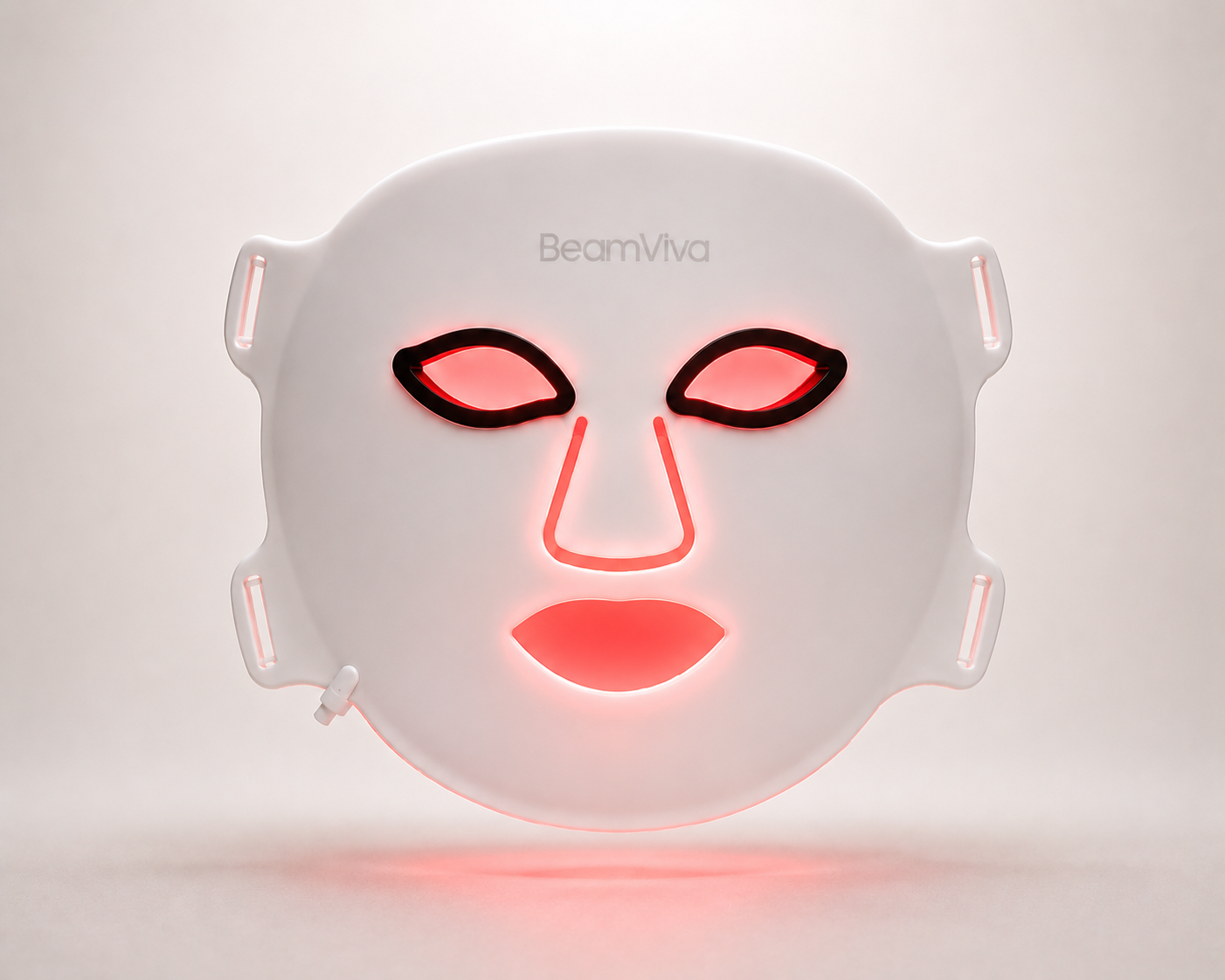 BeamViva LED face mask with red 630nm light therapy, FDA-cleared for the treatment of wrinkles