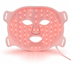 Interior of BeamViva mask with medical-grade LEDs illuminated in red 630nm